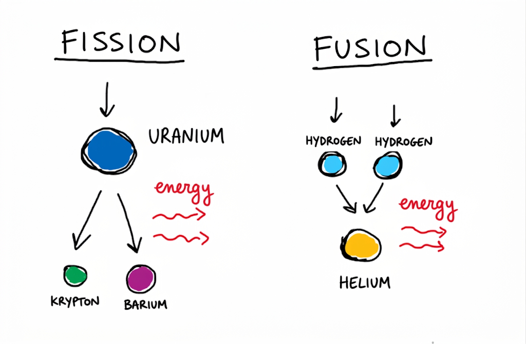 Nuclear fusion diagram